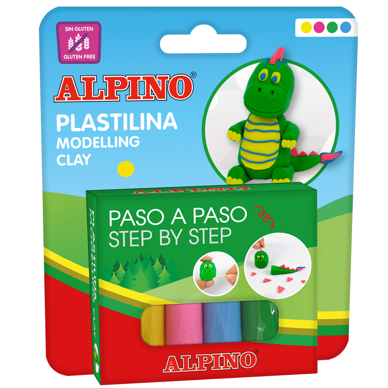 Alpino Balenie modelovacej hmoty DINO 4X25G.