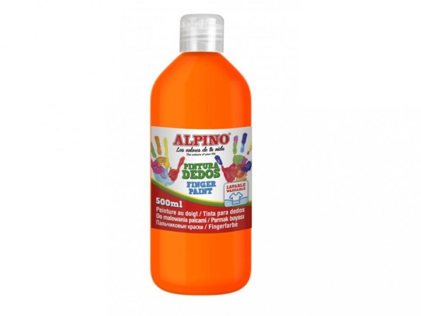 Fľaša prstových farieb 500 ml. oranžová
