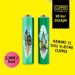 30ks CLIPPER® Vlastná Potlač Metal Cover