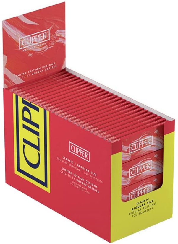 CLIPPER® papírky RED Regular size