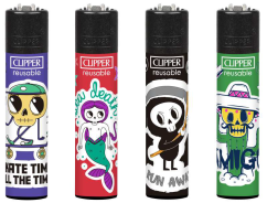 4ks CLIPPER® Sticker Skulls