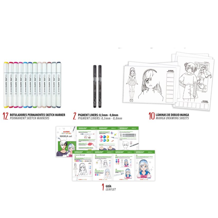 Alpino Manga set Color Experience