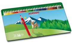 AL010760 01 Estuche 36 lápices Alpino, metal