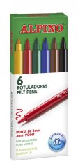 AR001001 01 Estuche 6 rotuladores Standard Alpino