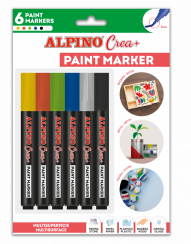 Alpino Crea+ Marker 6ks různé barvy