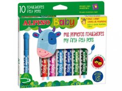 Alpino Baby Detské Fixky 10 ks | Ergonomické Farebné Fixky pre Najmenších