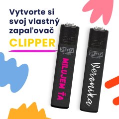 Vytvor si svoj vlastný zapaľovač CLIPPER 1ks čierny