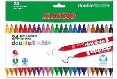 Balení 24 barevných fixů Alpino Double double