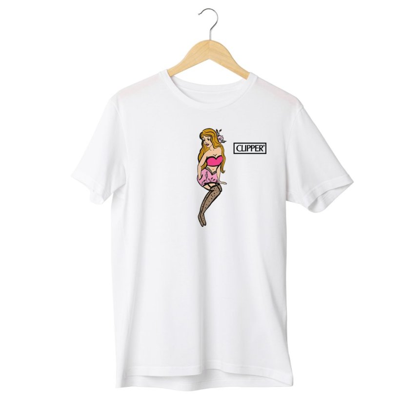 UNISEX Tričko Dirty Rose CLIPPER® Biele - Veľkosť Trička: M