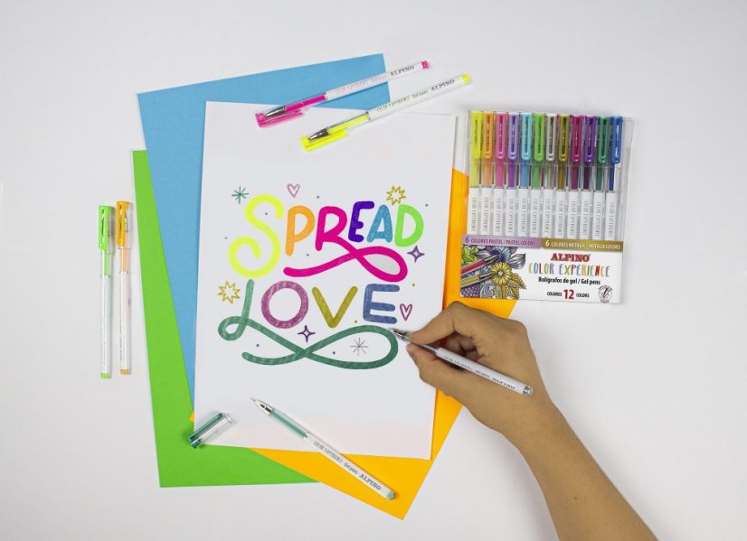 AR001042 03 Estuche 12 Glitter gel pens pastel y metalix Color Experience