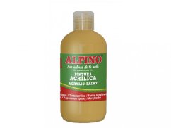 Láhev akrylové barvy do školy 250ml. okrová