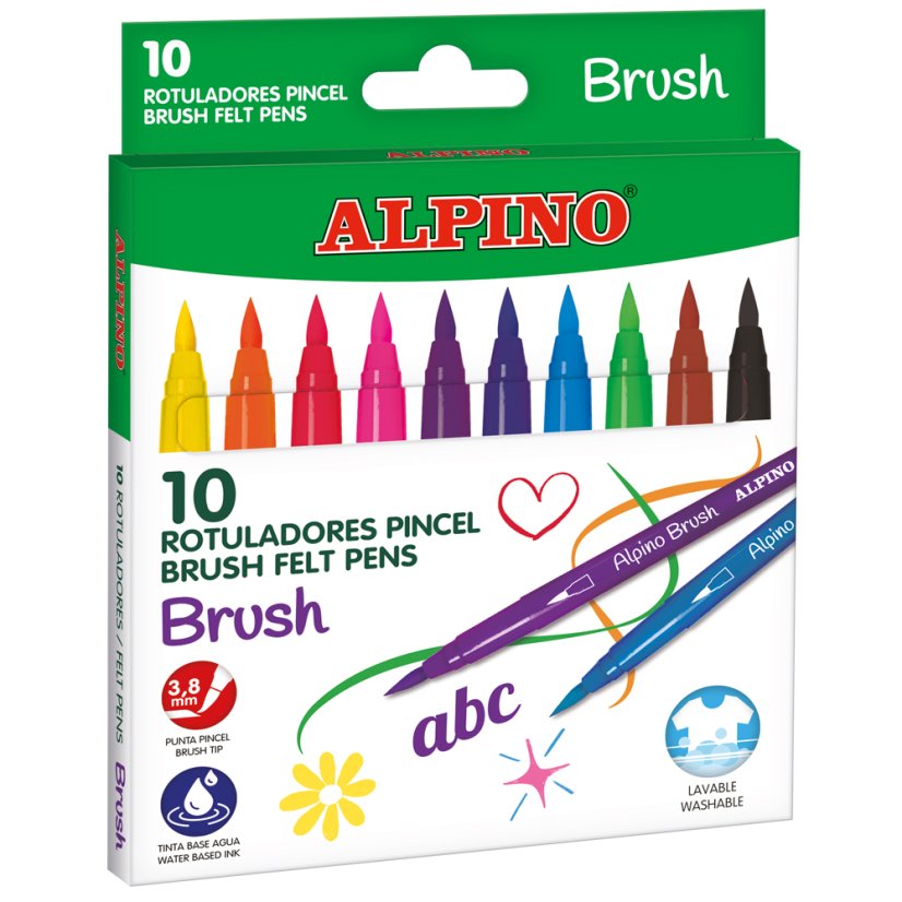 Alpino Balenie 10ks štetcových markerov