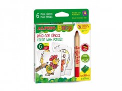 Barevné dětské tužky s omalovánkami 6ks