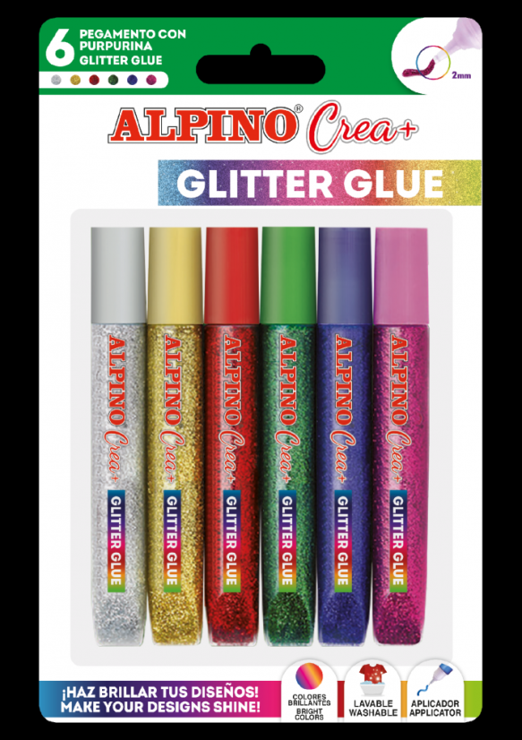 DE000015 Alpino Glitter Classic 6 u.