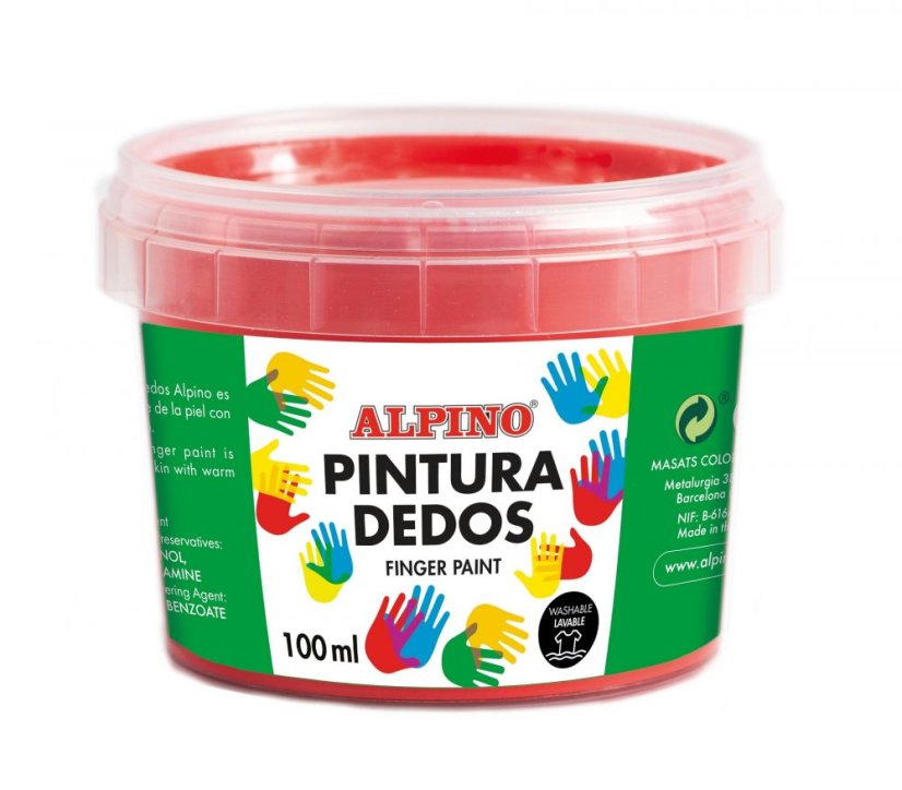 DD020104 03 Estuche 4x100 ml pintura dedos rojo
