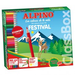 Velké balení barevných tužek Alpino Festival 288 ks