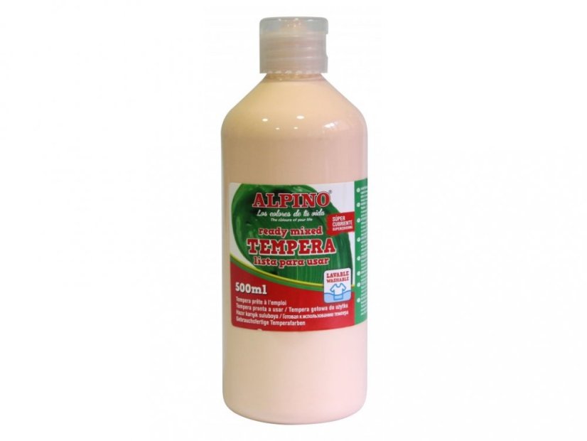 Fľaša temperové farby do školy 500 ml. telová