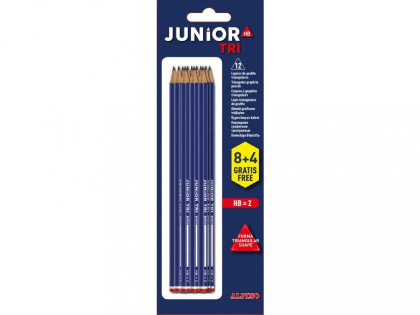 Balenie 8 ceruziek Alpino Graph trojuholníkový + 4 zdarma