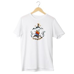 UNISEX Tričko Forest Life - Campfire CLIPPER® white