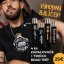 Výhodný balíček UNISEX Tričko kolekce Forest Life - Road Trip a 4ks zapaľovačov CLIPPER® - black - Velikost: M