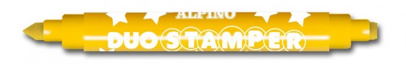 AR001059 02 Estuche 12 rotuladores Alpino Duo Stamper Amarillo