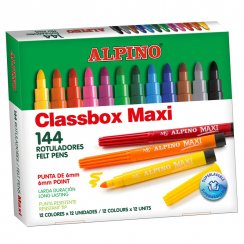 Velké balení 144 barevných fixů Maxi