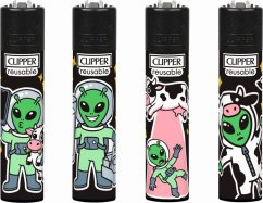 CLIPPER® zapaľovače 4 ks – Space 3 | plniteľné CP11 veľké