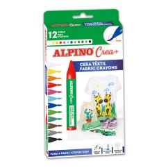 Alpino Crea Box textilních voskovek 12ks