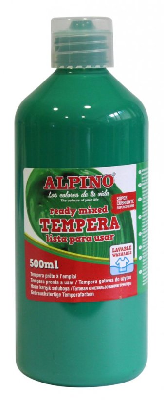 DM010179 01 Botella tempera escolar 500 ml. verde prado