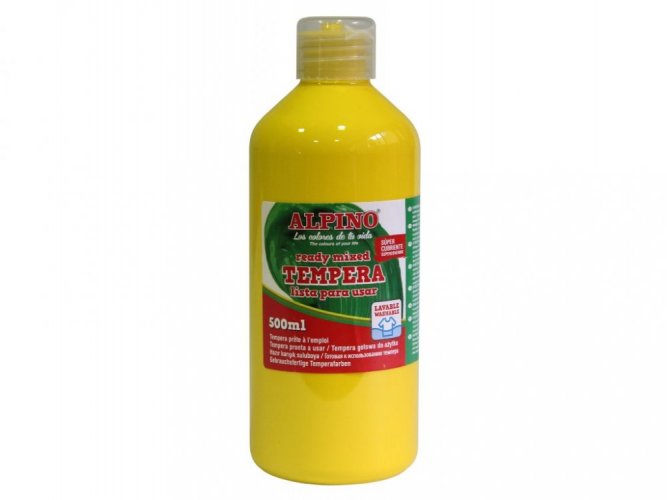 Fľaša temperové farby do školy 500 ml. žltá
