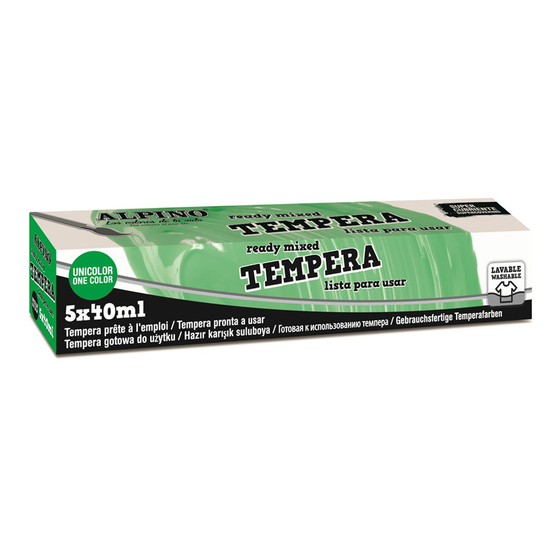 Balení 5 temper Alpino 40 ml hnědá barva
