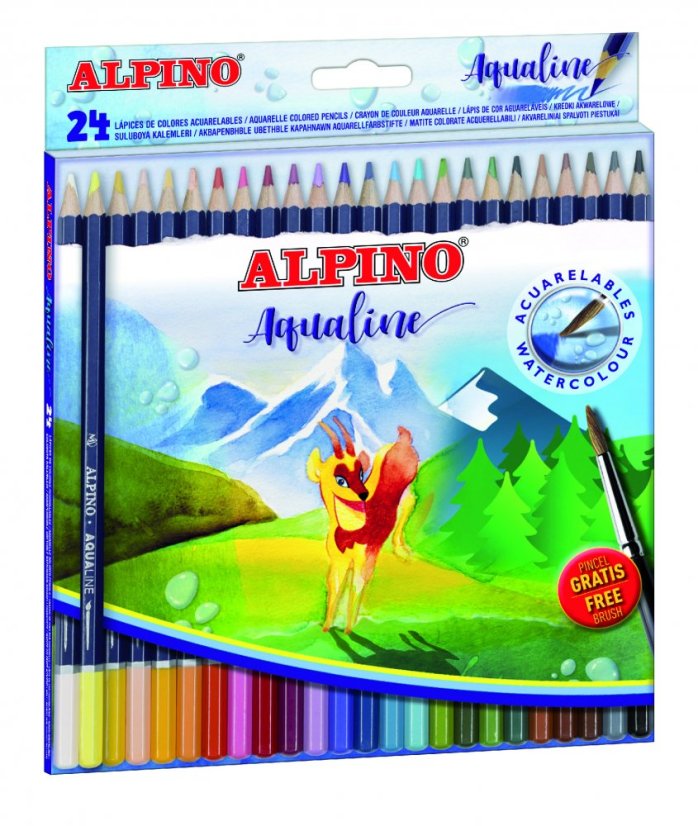 Krabice 24 tužek akvarel Aqualine