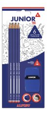Alpino Balenie 6 ceruziek Junior Tri HB2 s gumou a strúhadlom