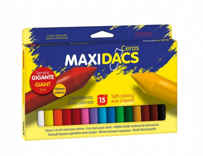 DX050216 01 Estuche 15 ceras MaxiDacs, colores surtidos