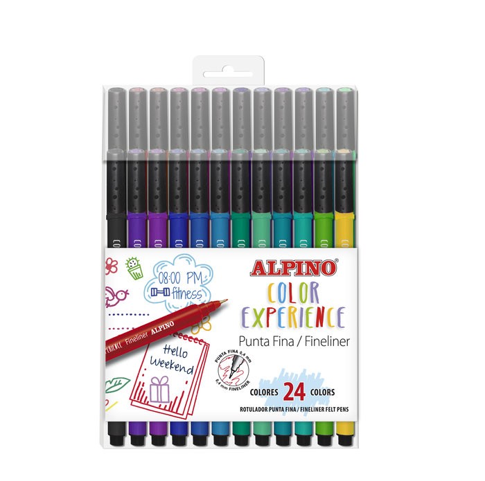 Balení 24 tenkých barevných fixů Color Experience Fineliner