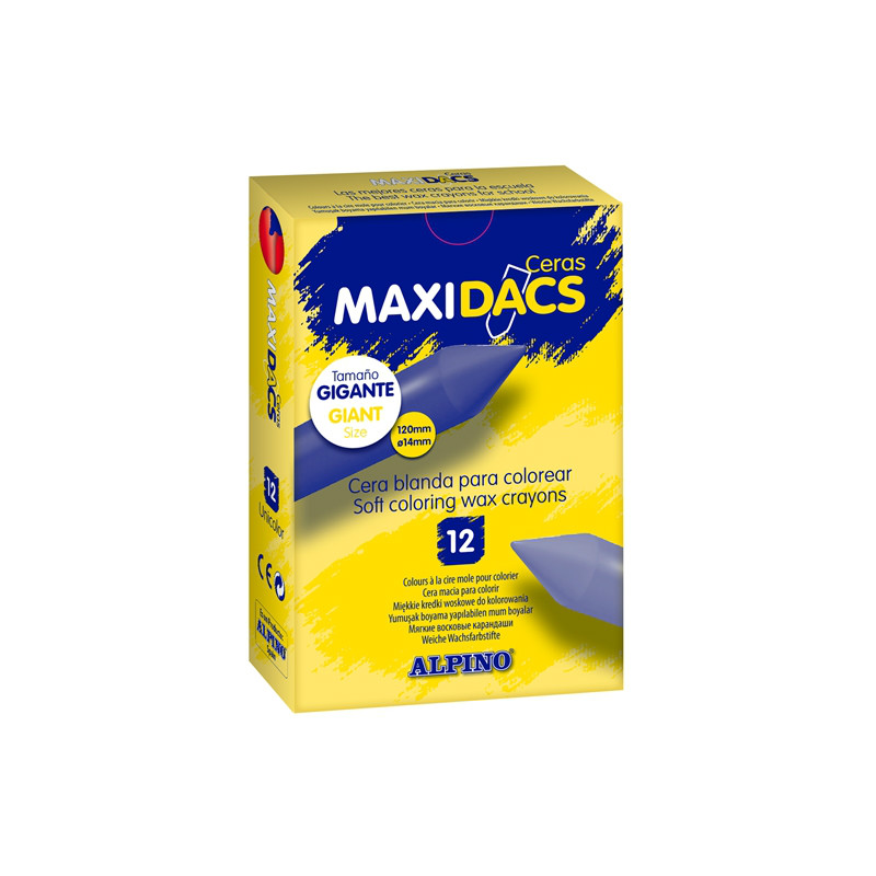Balení 12 voskovek MaxiDacs světle žlutá