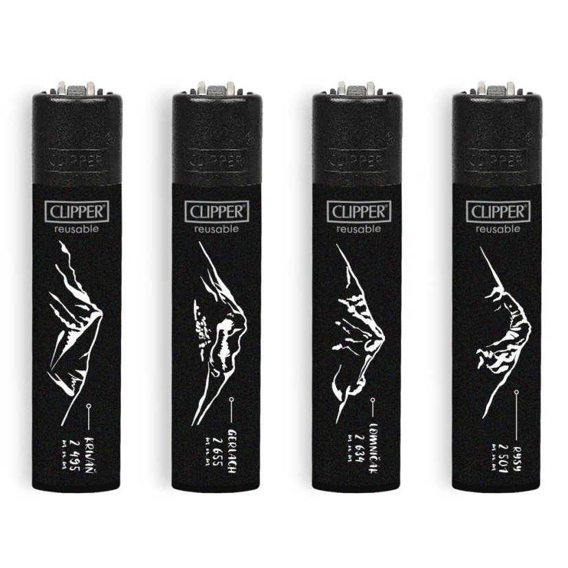 4ks CLIPPER® Slovenské štíty Čierne