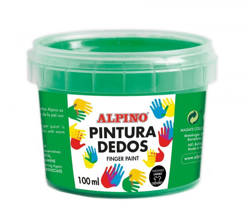 DD020104 04 Estuche 4x100 ml pintura dedos verde