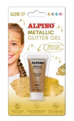 Alpino GLOW UP třpytivý gel metalická zlatá