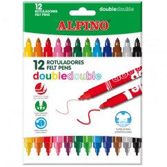 AR002013N 01 Estuche 12 rotuladores Alpino Double Double