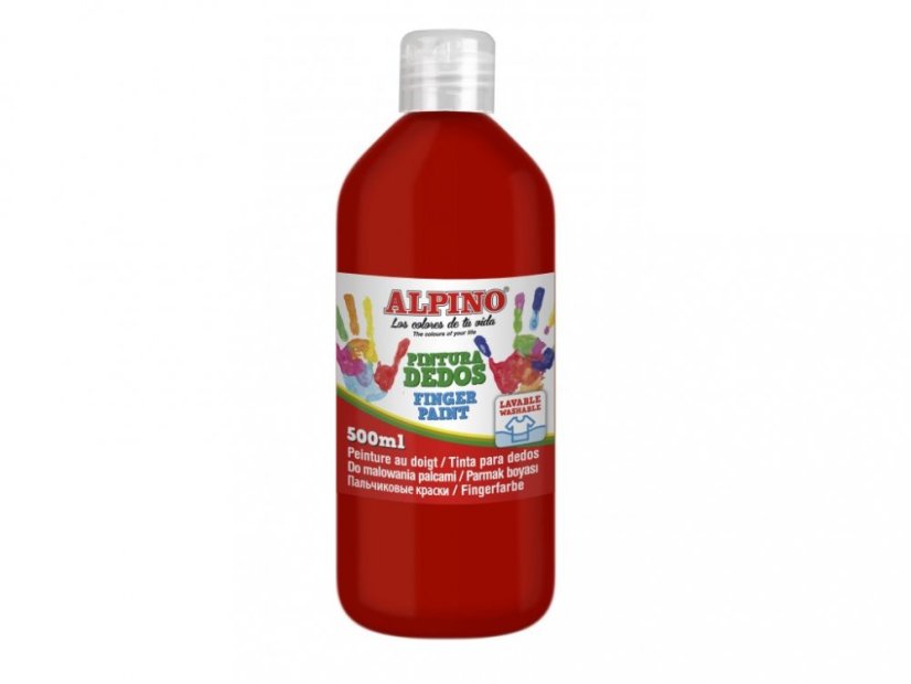 Fľaša prstových farieb 500 ml. červená