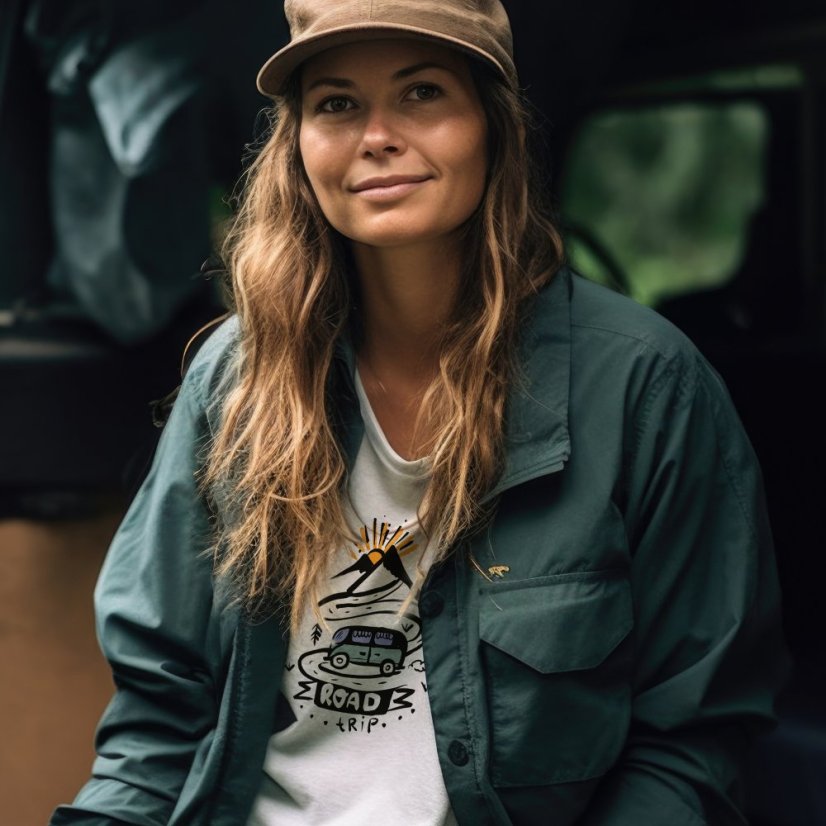 UNISEX Tričko Forest Life - Road Trip CLIPPER® white