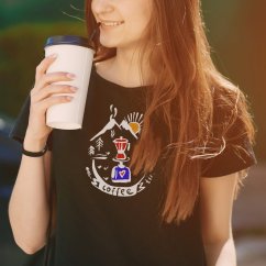 Výhodný balíček UNISEX Tričko kolekce Forest Life - Cofee Time a 4ks zapaľovačov CLIPPER® - black