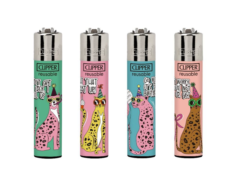 4ks CLIPPER® Birthday Leopard