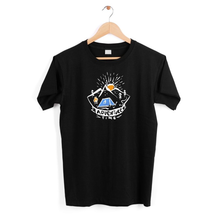 Výhodný balíček UNISEX Tričko kolekcie Forest Life - Adventure Time a 4ks zapaľovačov CLIPPER® - black - Veľkosť Trička: L