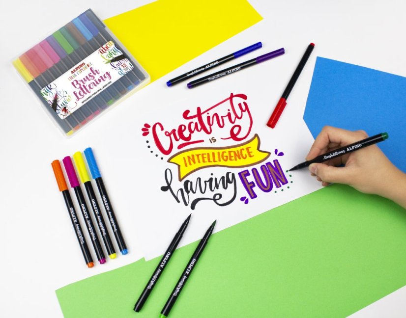 Alpino Color Experience 12 štetcových fixiek