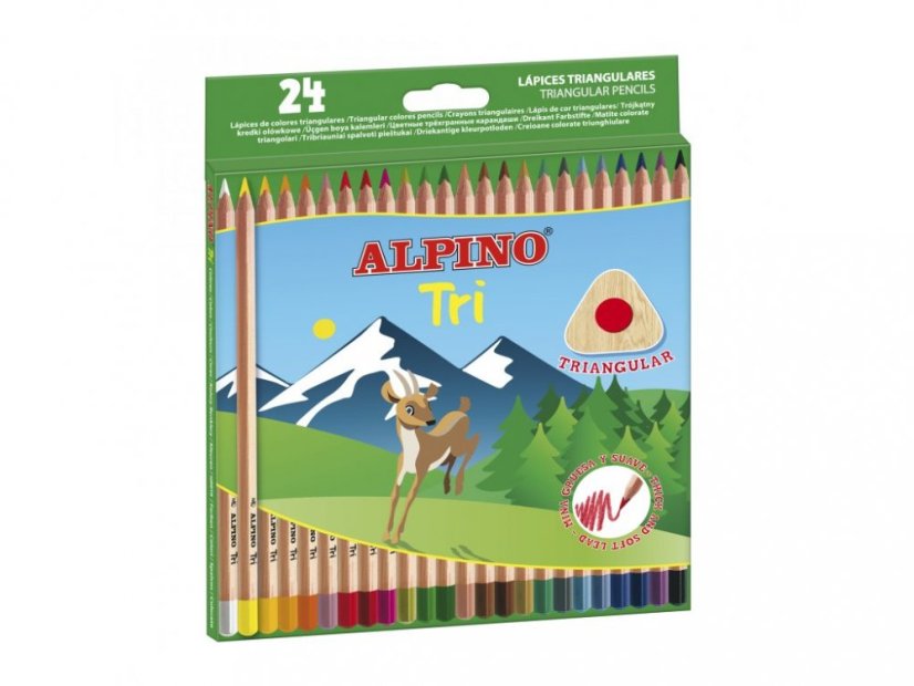 Krabica 24 trojhranných ceruziek Alpino Tri