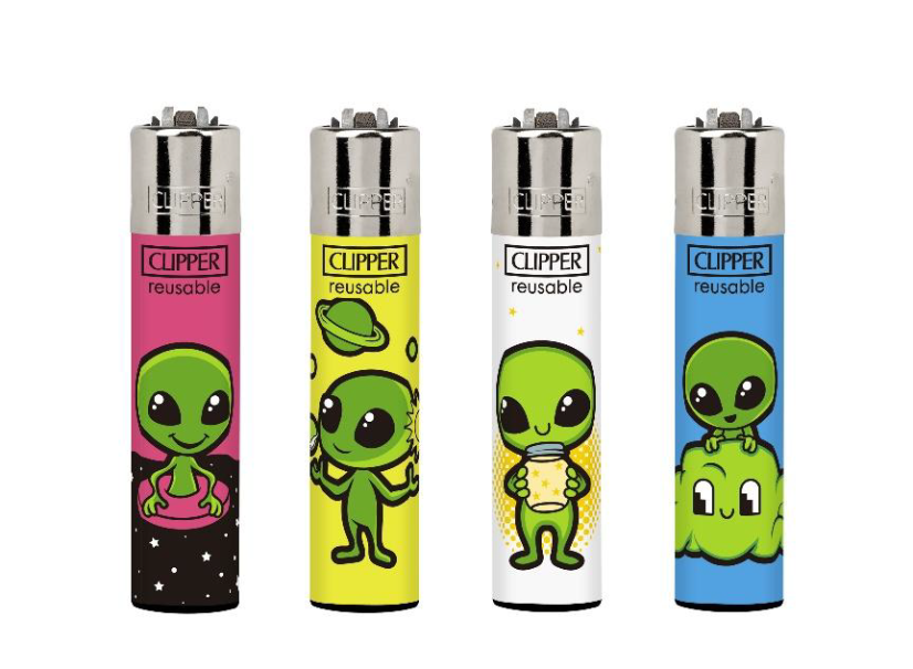 CLIPPER® zapaľovače 4 ks – Cosmo Crazy 2 | plniteľné CP11 veľké