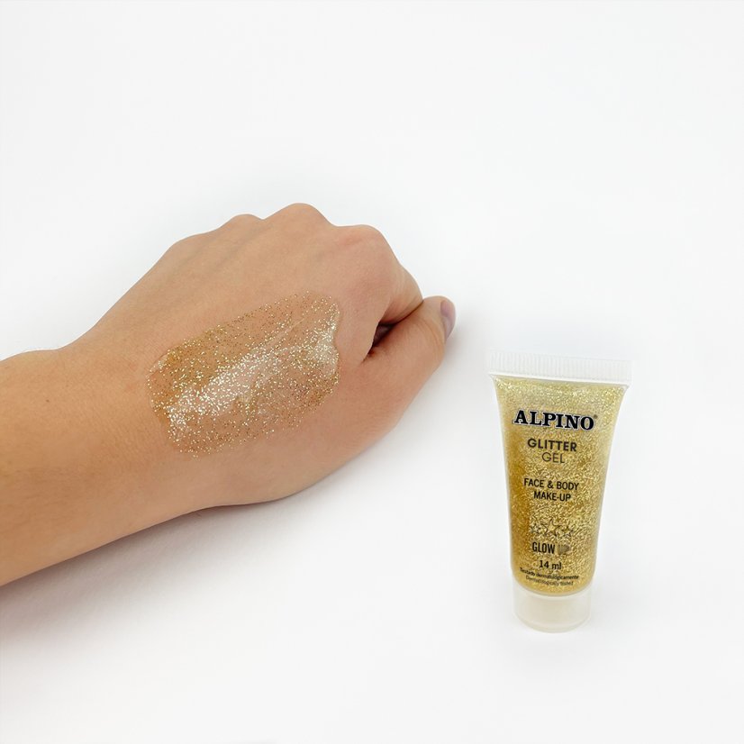 Alpino trblietavý gél na tvár a telo metalická zlatá 14ml