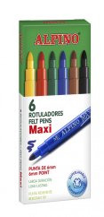 AR000005 01 Estuche 6 rotuladores Alpino Maxi